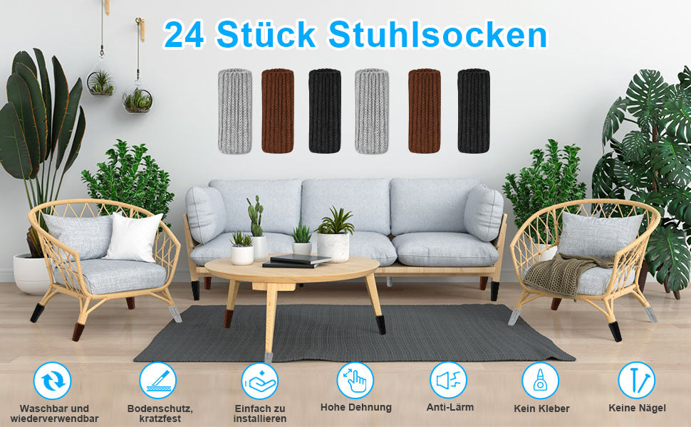 (24er Set) LinaHome Stuhlsocken