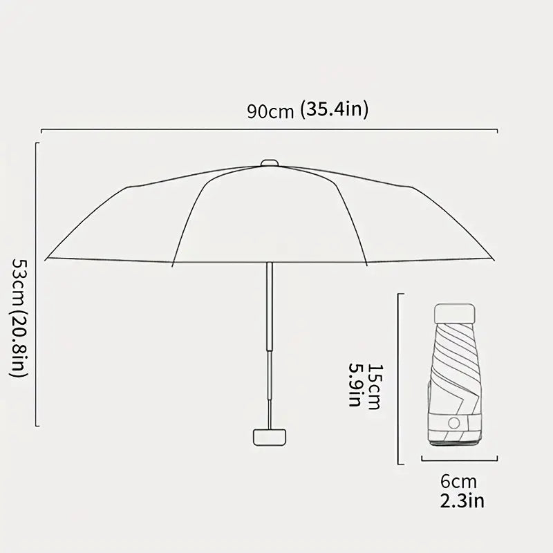 Mini Regenschirm für unterwegs